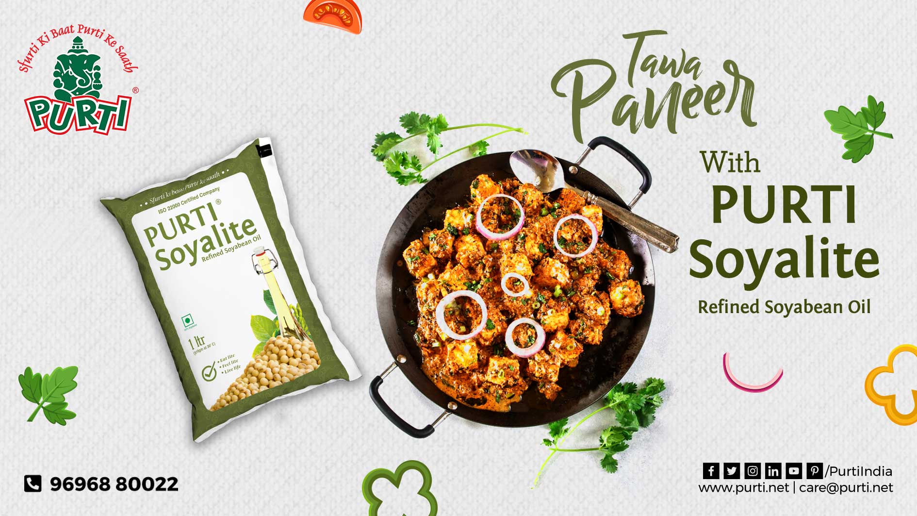 Recipe Tawa Paneer with Purti Soyalite Refined Soyabean Oil