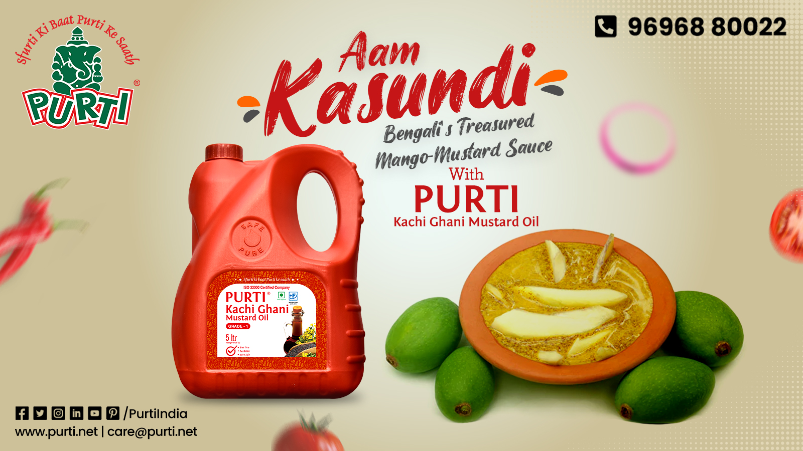 Aam Kasundi - Bengali's Treasured Mango-Mustard Sauce with Purti Kachi Ghani Mustard Oil