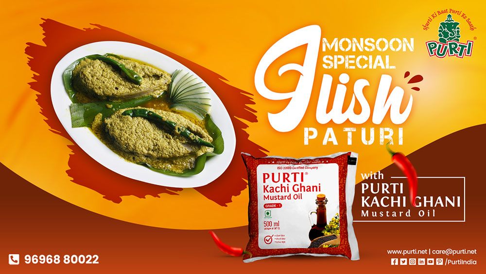Monsoon Special Ilish Paturi with Purti Kachi Ghani Mustard Oil