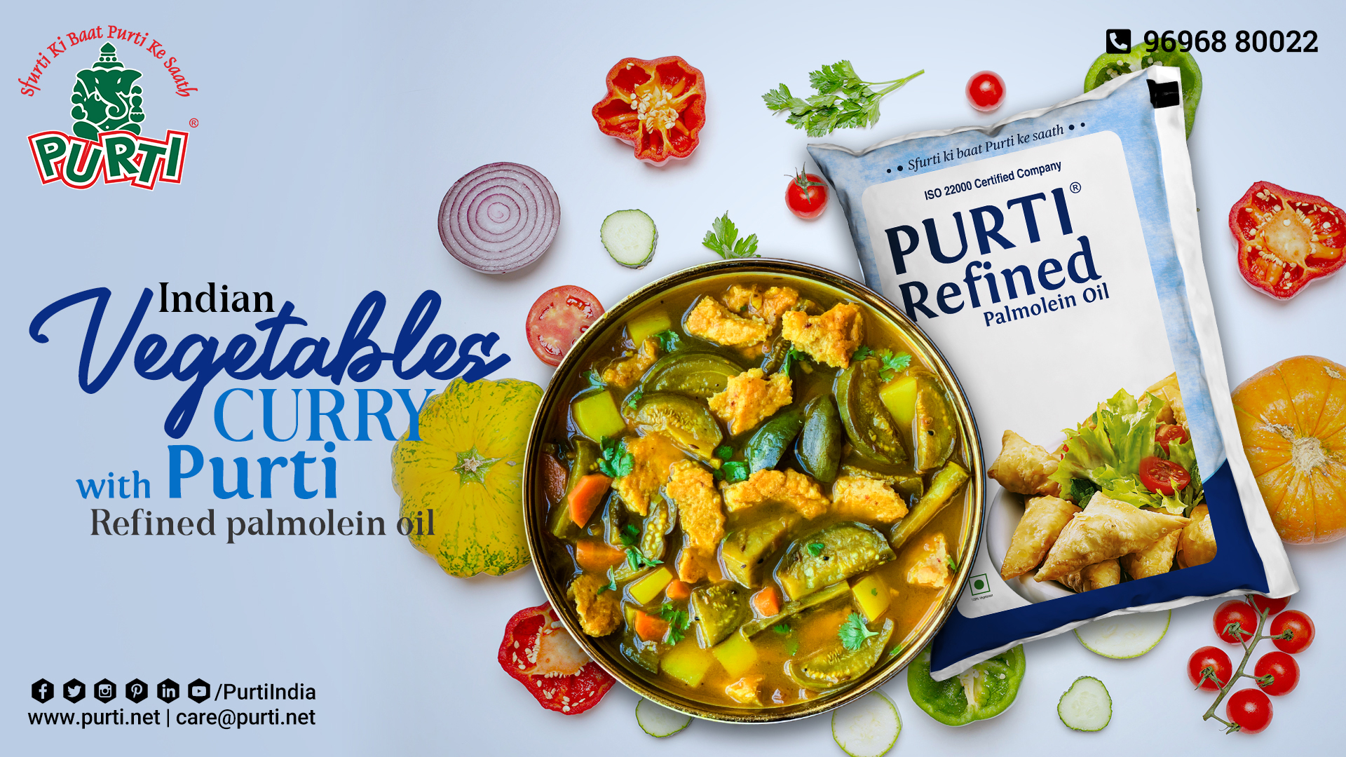 Cook Indian Vegetables Curry With Purti Refined Palmolein Oil