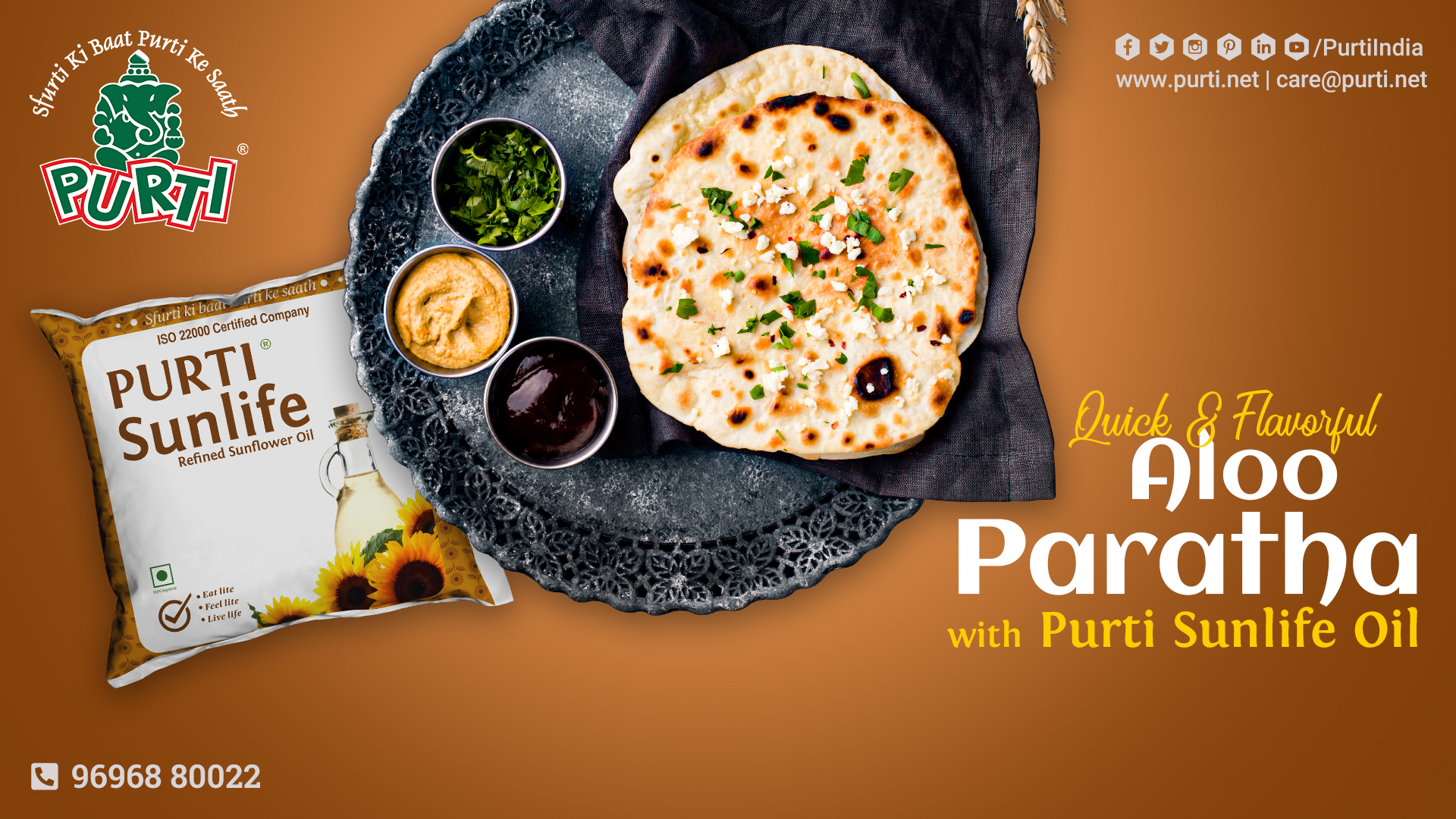 Quick & Flavorful Aloo Paratha with Purti Sunlife Oil: A Bite of Bliss