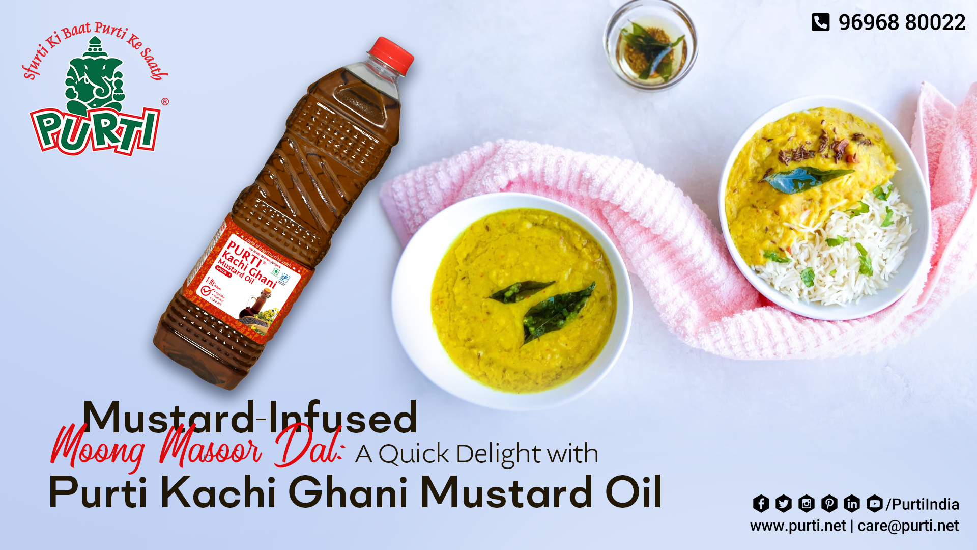 Mustard-Infused Moong Masoor Dal: A Quick Delight with Purti Kachi Ghani Mustard Oil