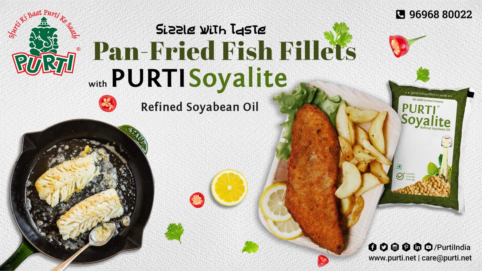 Sizzle with Taste: Speedy Pan-Fried Fish Fillets with Purti Soyalite Refined Soybean Oil