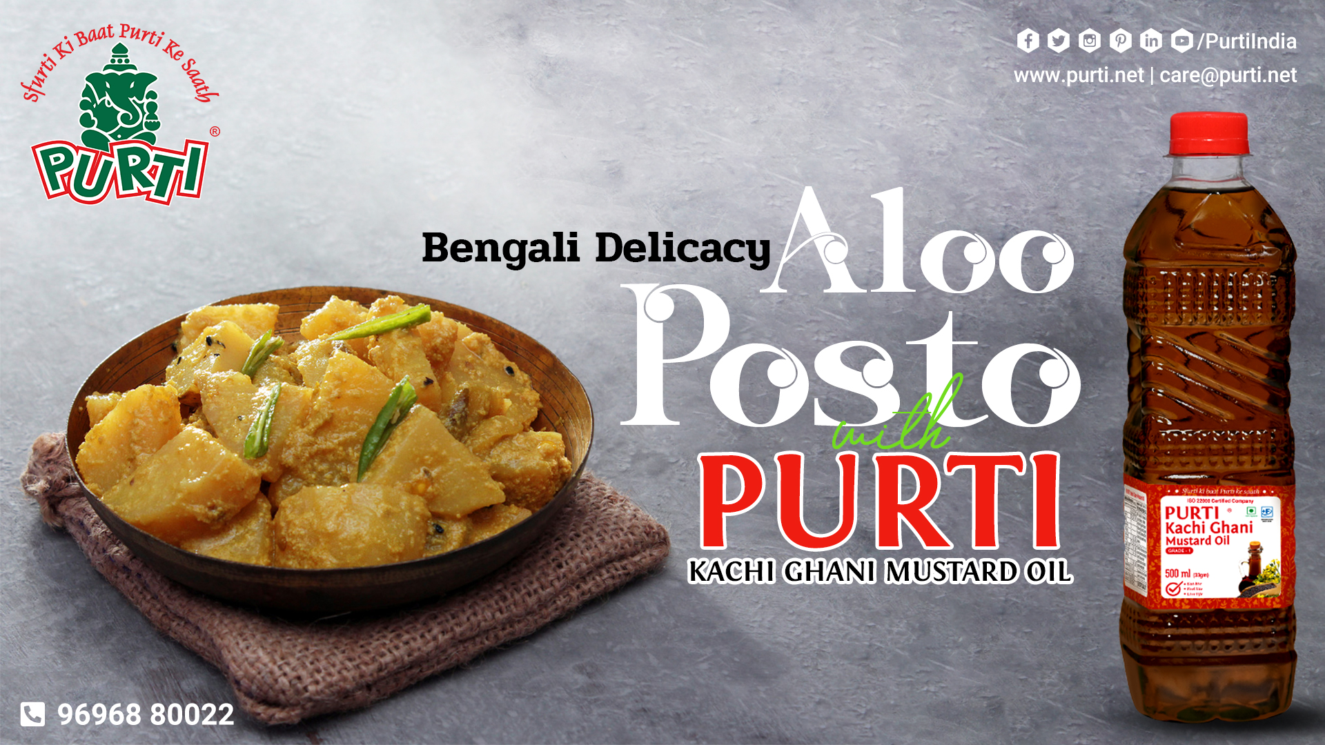 Aloo Posto Recipe with Purti Kachi Ghani Mustard Oil