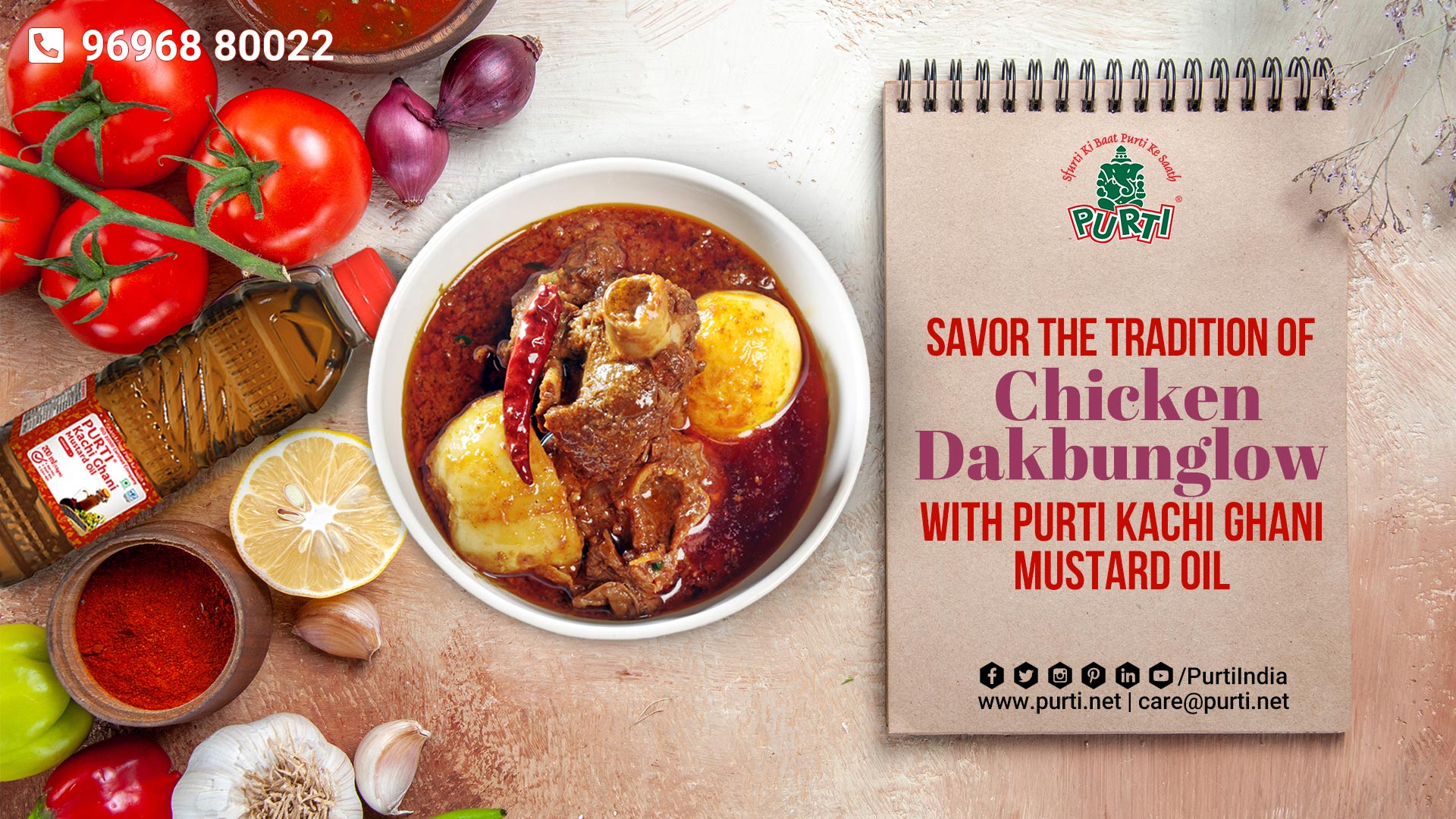 Savor the Tradition of Chicken Dakbunglow with Purti Kachi Ghani Mustard Oil