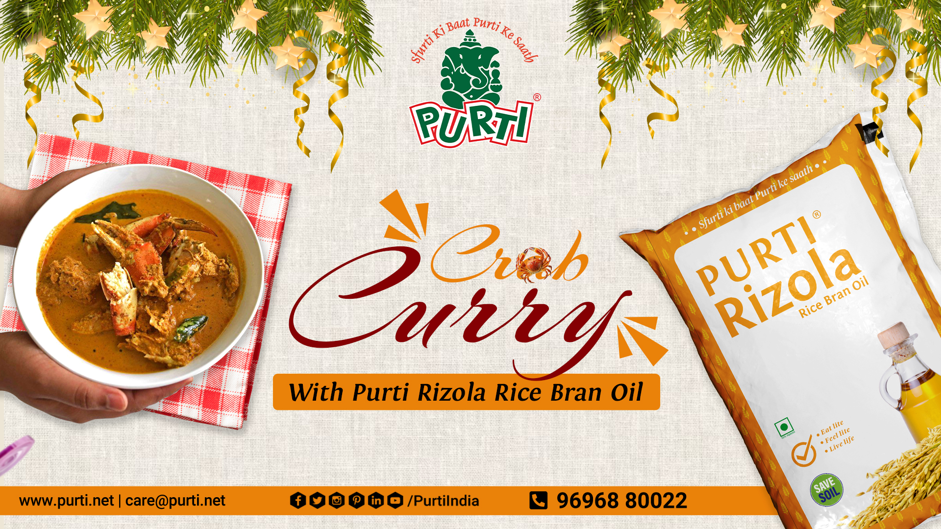 Crab Curry With Purti Rizola