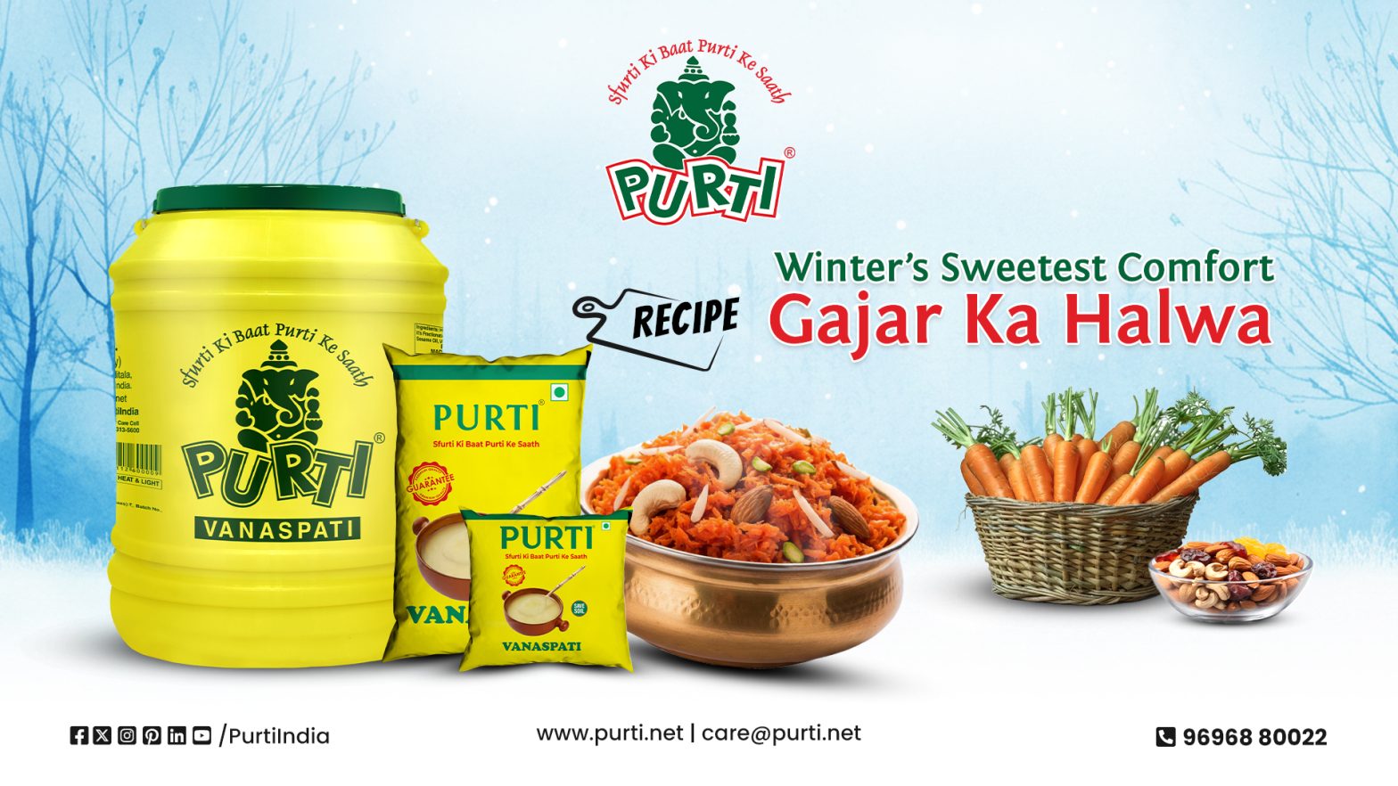 Winter’s Sweetest Comfort Why Gajar Ka Halwa Tastes Better With Purti Vanaspati